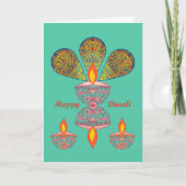 Carte Salutation Diwali - Lampes (Devant)