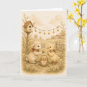 Carte Salutation Douce Campagne (Fleur jaune)