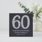 Carte Salutation du 60e anniversaire du Mariage Diamond (Debout devant)