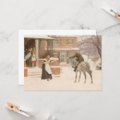 Carte Salutation du facteur par Robert Walker Macbeth (Devant/Arrière en situation)