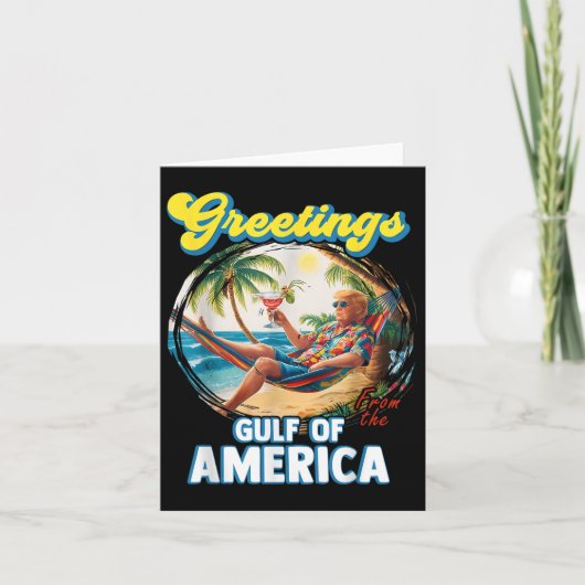 Carte Salutation Du Golfe Des États-Unis Trump (Devant)