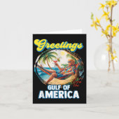 Carte Salutation Du Golfe Des États-Unis Trump (Fleur jaune)