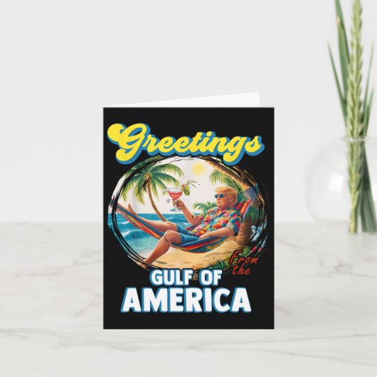 Carte Salutation Du Golfe Des États-Unis Trump (Devant)