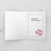 Carte Salutation du nouveau bébé (fille) (Intérieur)