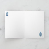 Carte Salutation du pot de gingembre blanc bleu (Intérieur)