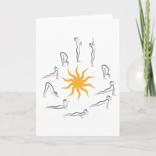 Carte salutation du soleil de yoga (Devant)