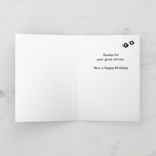 Carte Salutation faite sur commande d'anniversaire, (Intérieur)