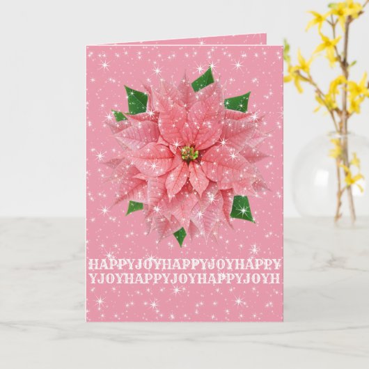 Carte Salutation faite sur commande de Noël de vacances (Fleur jaune)