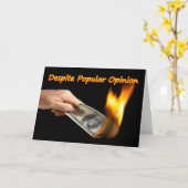 Carte Salutation faite sur commande "en dépit d'opinion (Fleur jaune)