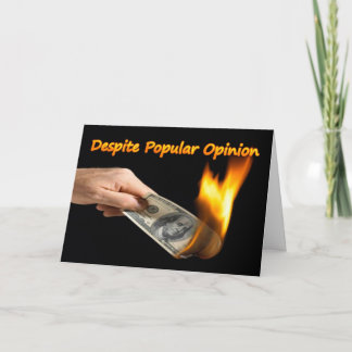 Carte Salutation faite sur commande "en dépit d'opinion