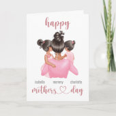 Carte Salutation Fête des mères personnalisée de la fill (Devant)