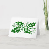 Carte - Salutation - Feuille Holly (Devant)