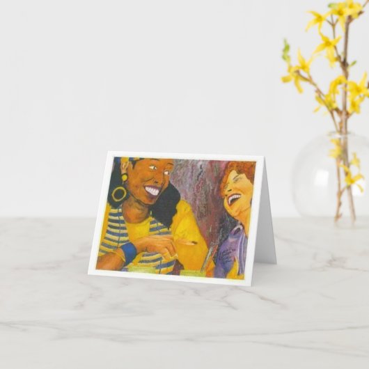 Carte Salutation Fille (Fleur jaune)