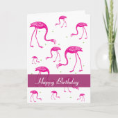 Carte Salutation Flamant rose (Devant)