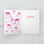 Carte Salutation Flamant rose (Intérieur)