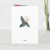 Carte Salutation florale de fête de feuillage bonnes (Dos)