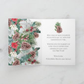 Carte Salutation florale de fête de feuillage bonnes (Intérieur)