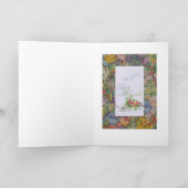 CARTE SALUTATION FLORALE DE PAPILLON DE BAT MITZVAH (Intérieur)