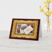 Carte Salutation florale vintage (Fleur jaune)