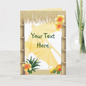 Carte Salutation Hawaiian Tropical Luau Party (Devant)