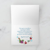 Carte Salutation heureuse de coucher du soleil de champ (Intérieur)