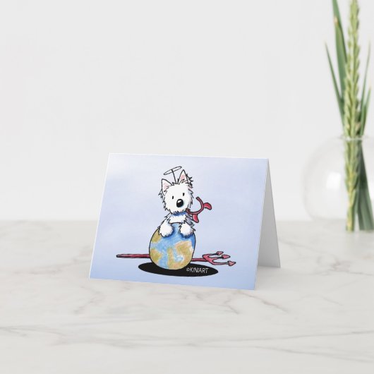 Carte Salutation KiniArt Westie (Devant)