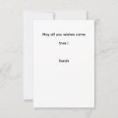 Carte Salutation Magic Unicorn Anniversaire (Dos)