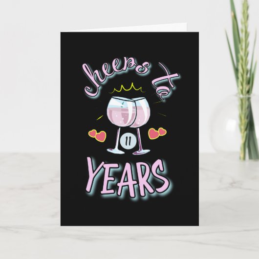 Carte Salutation mariage de 11 ans (Devant)