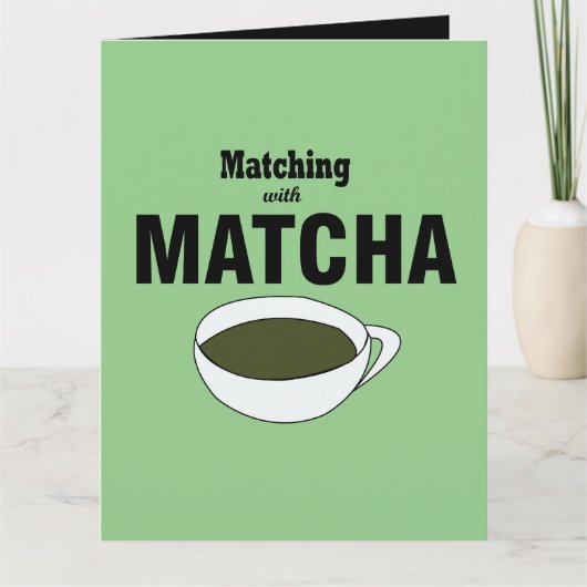 Carte Salutation Matcha Thé Vert (Devant)
