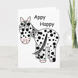 Carte Salutation mignonne de cheval d'Appaloosa de