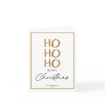 Salutation moderne minimaliste de Noël Foil