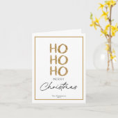 Carte Salutation moderne minimaliste de Noël Foil (Fleur jaune)