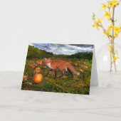 Carte Salutation "Octobre Fox" (Fleur jaune)