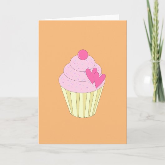 Carte salutation orange illusima (Devant)