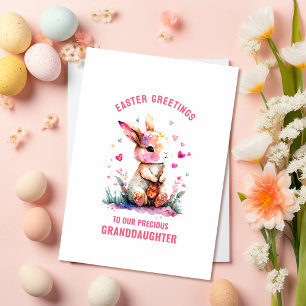 Carte Salutation Pâques Grandgirl Guitar Bunny