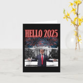 Carte Salutation patriotique de Trump pour le Nouvel An  (Fleur jaune)