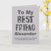 Carte Salutation personnalisée du meilleur ami (Fleur jaune)