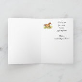 Carte Salutation personnalisée, Fête des mères, Cheval,  (Intérieur)