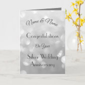 Carte Salutation personnalisée pour le Mariage d'argent (Fleur jaune)