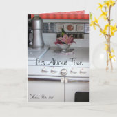 Carte Salutation-personnaliser antique du pot #1 de café (Fleur jaune)