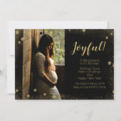 Carte Salutation photo de Noël de la grossesse (Devant)