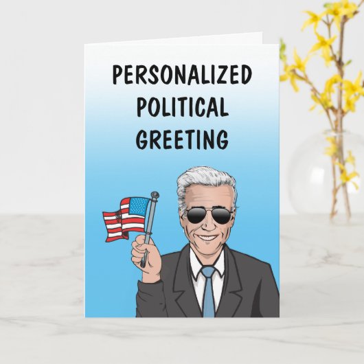 Carte Salutation Politique Personnalisée (Fleur jaune)