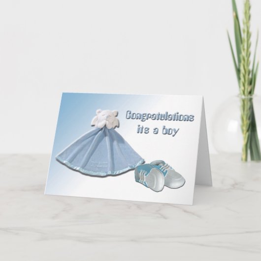 Carte Salutation pour bébé garçon (Devant)