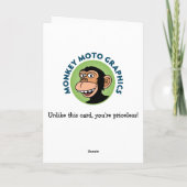 Carte Salutation pour la fête des mères amusante (Dos)