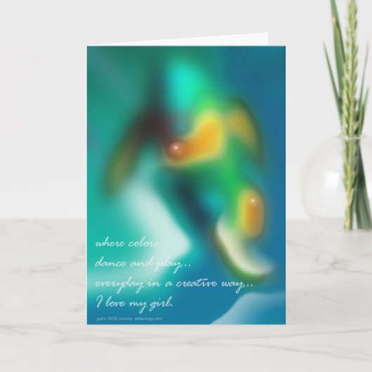 Carte Salutation pour ma fille par Gregory Gallo (Devant)