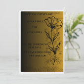Carte Salutation Romantique Minimale d'Amour (Debout devant)