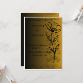 Carte Salutation Romantique Minimale d'Amour (Devant/Arrière en situation)