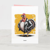 Carte Salutation sarcastique de dinde (Dos)