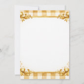 Carte Salutation Shabbat Shalom, Gingham Brun Blanc Or (Dos)