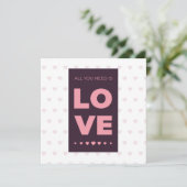 Carte Salutation simple pour la Saint Valentin (Debout devant)